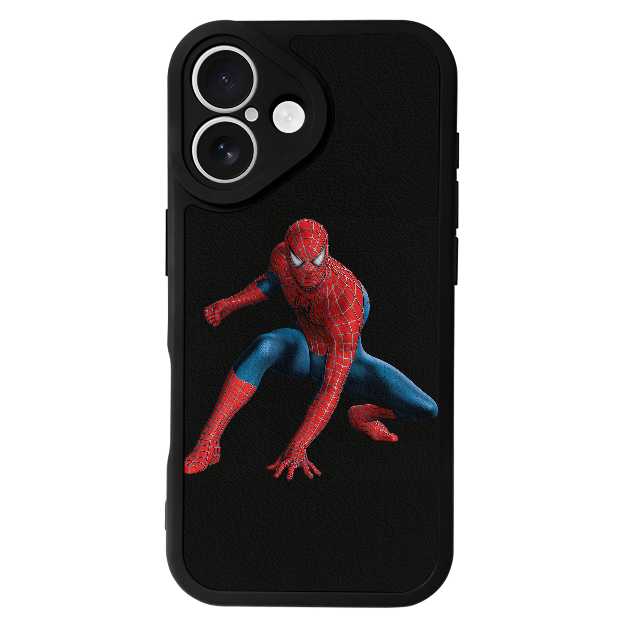 Spider Man スパイダーマン 【iPhone 16シリーズ対応】シリコンスマホケース（レザー調） 材質：シリコン